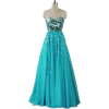 Plava šljokicasta Haljina - sukienki - 
