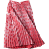 pleated heart print red skirt - スカート - 