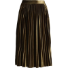 pleated olive velvet skirt - Suknje - 