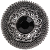Black Mesh Crystal Ring - Rings - 