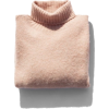 powder pink folded turtleneck  - 长袖衫/女式衬衫 - 