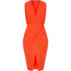 prettylittlething BRIGHT ORANGE RUCHED S - sukienki - £20.00  ~ 22.60€
