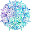 purple & blue mandala - Przedmioty - 