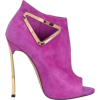 purple ankle boots - Škornji - 