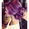 purple bun - Fryzury - 
