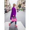 purple coat outfit - Moje fotografije - 