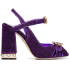 purple crystal sandals - Sandały - 