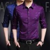 purple dress shirt - Koszule - krótkie - 