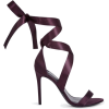 purple ribbon lace up pumps - Sapatos clássicos - 