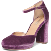 purple velvet shoe - Klasyczne buty - 