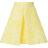 quilted embroidery A-line skirt - スカート - 
