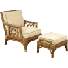 rattan wicker chair and ottoman - Uncategorized - 