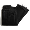 raw edge flared black jeans - Traperice - 