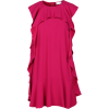 red Valentino ruffle shirt dress red - Dresses - $481.00 