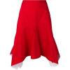 red high low skirt - Skirts - 