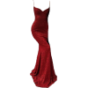 red long dress - Dresses - 