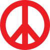 red peace sign - イラスト - 