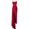 red satin dress - Obleke - 