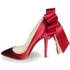 red satin pumps - Sandały - 