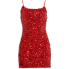 red sequin dress - sukienki - 