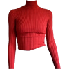 red turtleneck - Рубашки - длинные - 