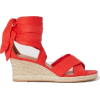 red wedges - 坡跟鞋 - 