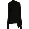 ribbed asymmetric wool jumper - Пуловер - 