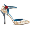 rose-embellished leather pumps - Classic shoes & Pumps - 