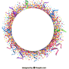 round confetti frame - Okvirji - 