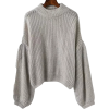 round neck pullover long-sleeved knit sw - プルオーバー - $27.99  ~ ¥3,150