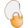 round yellow leather bag - Сумочки - 