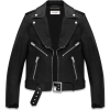 saint laurent black leather jacket - Jacket - coats - 