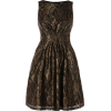 Brown gold glamour dress - Obleke - 