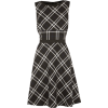 Black dress with white stripes - sukienki - 