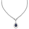 sapphire necklace - Naszyjniki - 