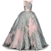 satinee pink silver zuhair mural - sukienki - 
