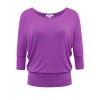 savoir faire Classy 3/4 Sleeve Wide Scoop Neck Dolman Top - Srajce - kratke - $19.99  ~ 17.17€