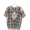 coen チェックエンブロイダリーブラウス - 半袖衫/女式衬衫 - ¥2,646  ~ ¥157.52