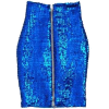 Sequin Electric Blue Skirt - Skirts - 