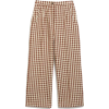 sezane gingham brown trousers cropped - Capri-Hosen - 