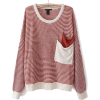 sheinside sweater in red - プルオーバー - 