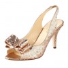 shoes gold heels 1920s style - Классическая обувь - 