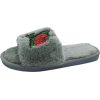 #shoes #slipper #grey #faux #fur #rose - Flats - 