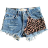 Shorts Leopard - ジーンズ - 