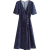 side button wrap lace-up slit dress - Dresses - $27.99  ~ £21.27