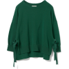 side ribbon 7 minute sleeve knit - Pullover - 