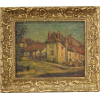 signed french landscape painting, 1950 - Objectos - 