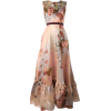 silk floral dress - ワンピース・ドレス - 