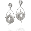 silver earrings - Uhani - 