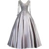 silver gown - sukienki - 